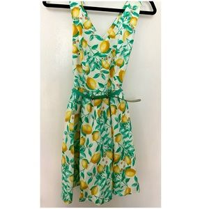 Lemon print retro style dress